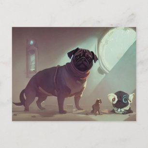 Pug Postcard