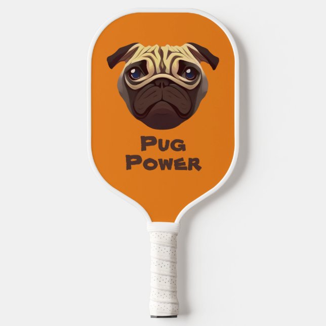 Pug Power Pickleball Paddle (Front)