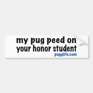 Pug pride bumper sticker