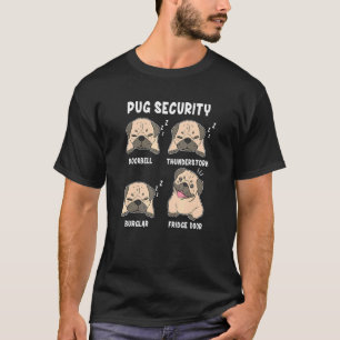 Pug  Pug Mum Pug Dad Dog  Pug Security Doorbell T-Shirt