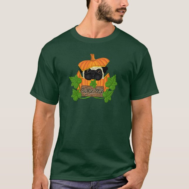 Pug Pumpkin Patch T-Shirt (Front)