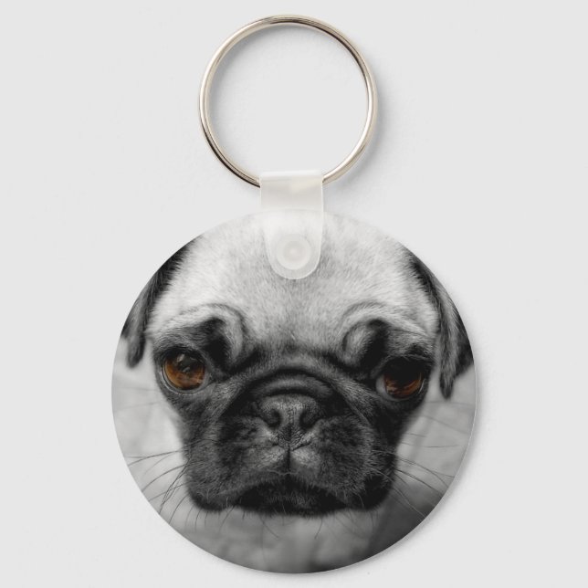 Pug Pup Key Ring (Front)