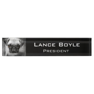 Pug Pup Nameplate