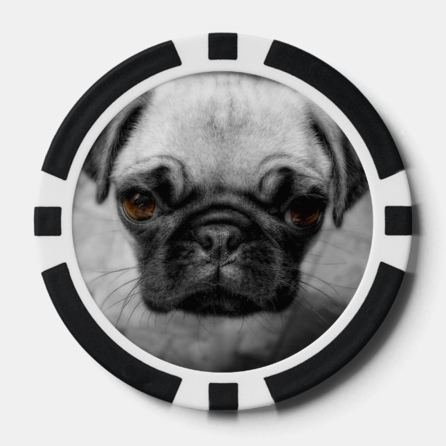 Pug Pup Poker Chips (Front)