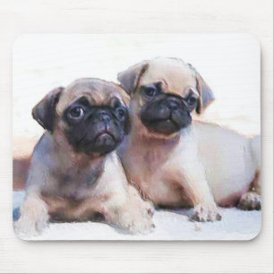pug puppies mousepad
