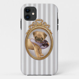 Pug Puppy and Shoe iPhone 11 Case