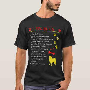 Pug Puppy Cute Funny New0 Rules Lover Gift Men Wom T-Shirt