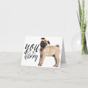 Pug Puppy Dog - Love, Hello, Thinking of You, Hi Card