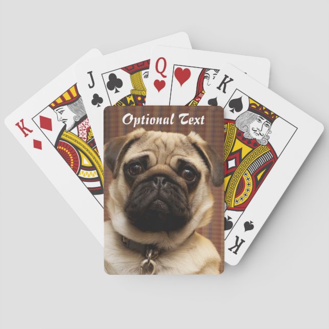 Pug Puppy Dog Playing Cards (Back)