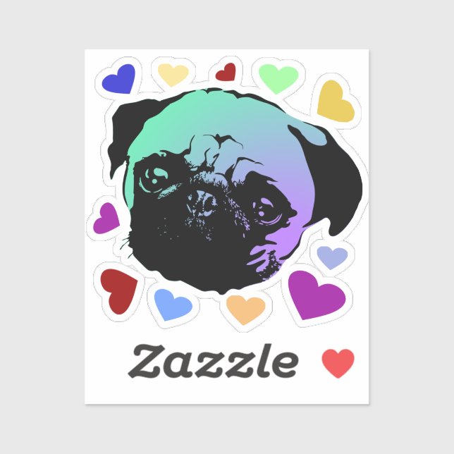 Pug Puppy Dog PopArt Retro Style (Sheet)