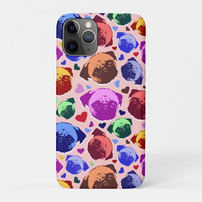 Pug Puppy Dog PopArt Retro Style Case-Mate iPhone Case (Back)