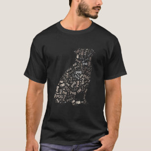 Pug Puppy Dog Wordart T-Shirt