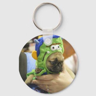 Pug Puppy Frankenpug 2 Key Ring