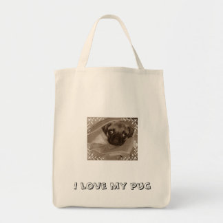 Pug puppy...I love my pug Tote Bag