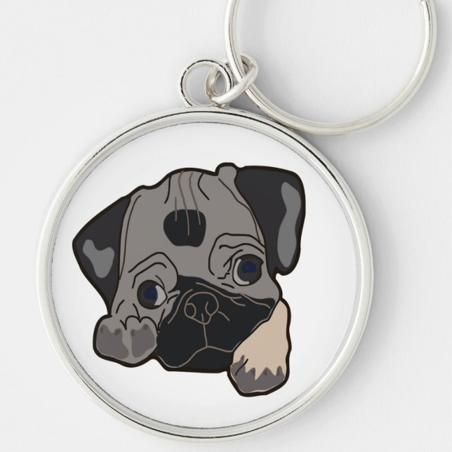 PUG PUPPY KEY RING (Front)