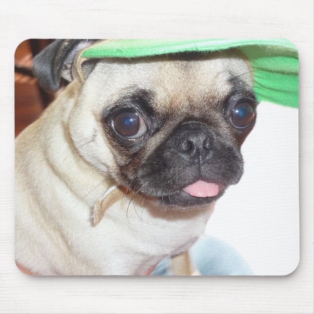 pug puppy mouse pad (Front)