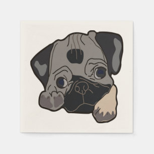 PUG PUPPY NAPKIN