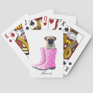 Pug Puppy Playing Cards