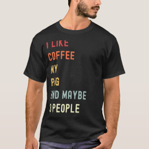 Pug Retro Dog And Coffee 1 T-Shirt