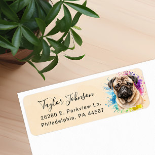 Pug Return Address Label