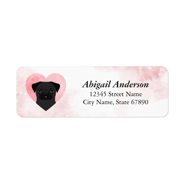 Pug Return Address Labels (Front)