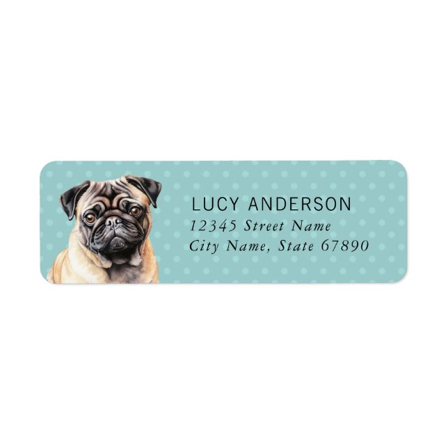 Pug Return Address Labels (Front)