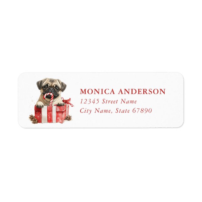 Pug Return Address Labels (Front)