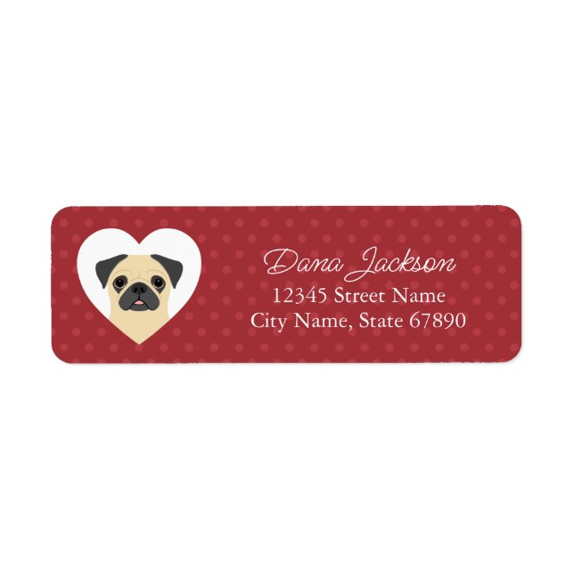 Pug Return Address Labels (Front)