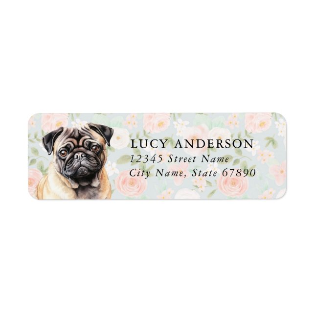 Pug Return Address Labels (Front)