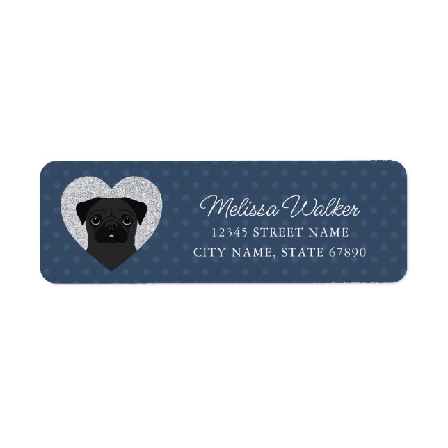 Pug Return Address Labels (Front)