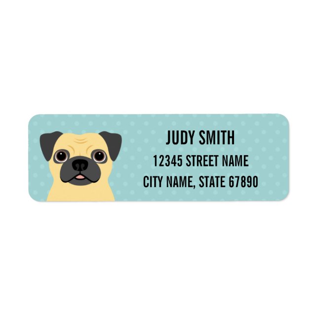 Pug Return Address Labels (Front)