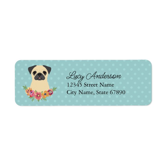 Pug Return Address Labels (Front)