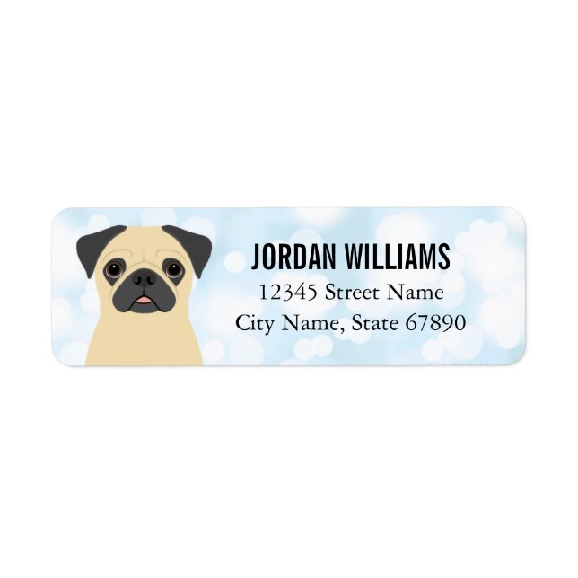 Pug Return Address Labels (Front)