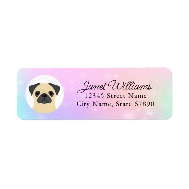 Pug Return Address Labels (Front)