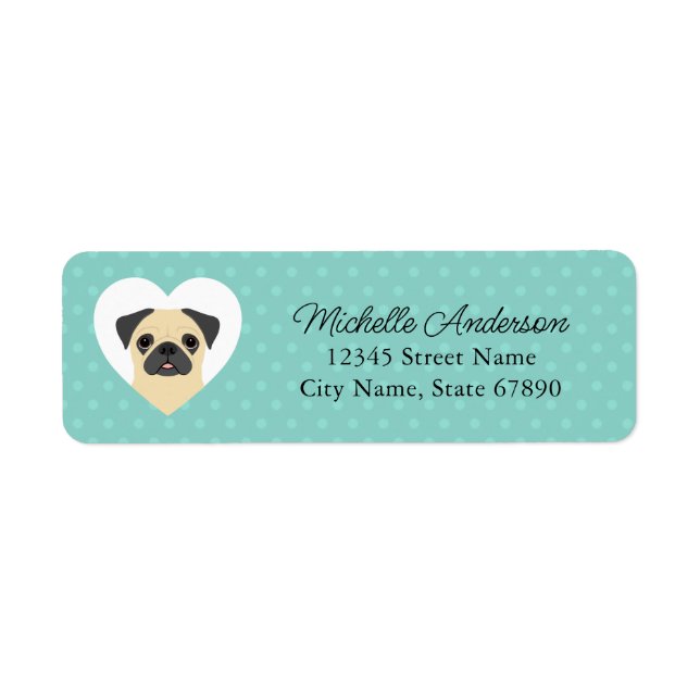 Pug Return Address Labels (Front)