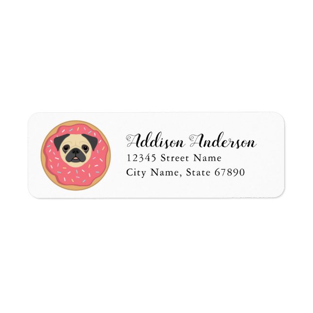 Pug Return Address Labels (Front)