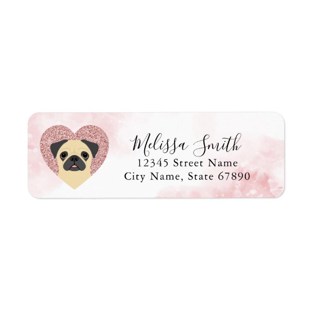 Pug Return Address Labels (Front)