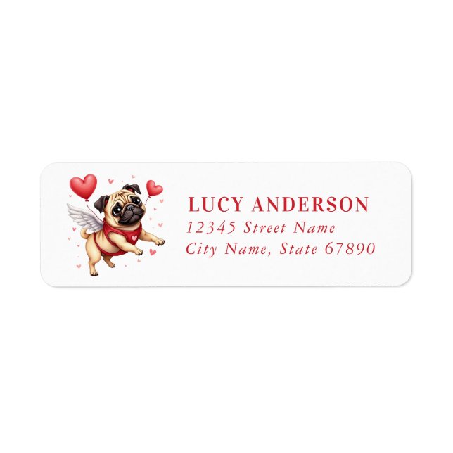 Pug Return Address Labels (Front)