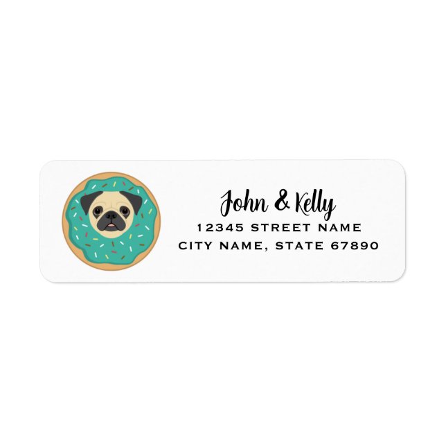 Pug Return Address Labels (Front)