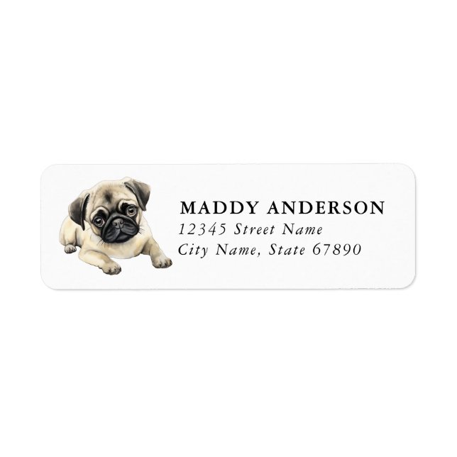 Pug Return Address Labels (Front)