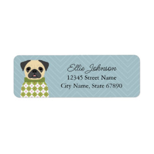 Pug Return Address Labels