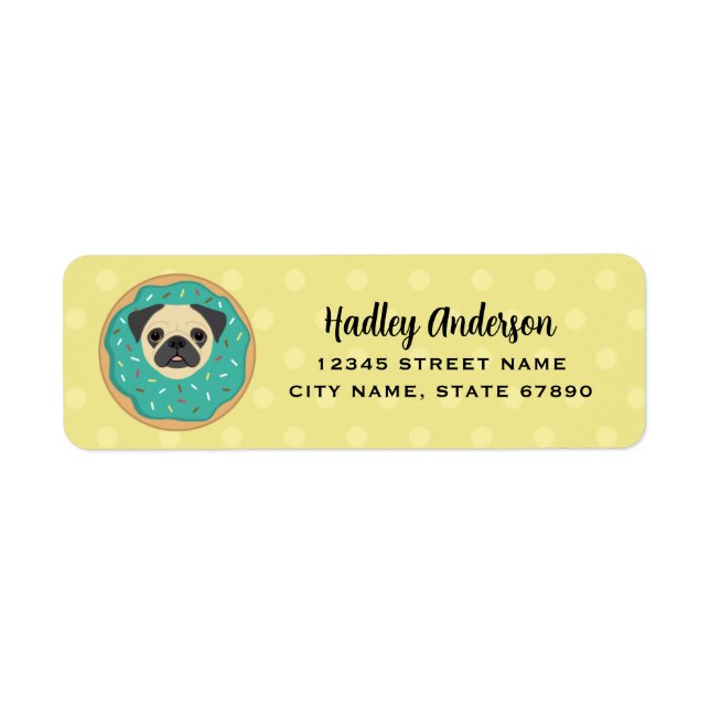 Pug Return Address Labels (Front)