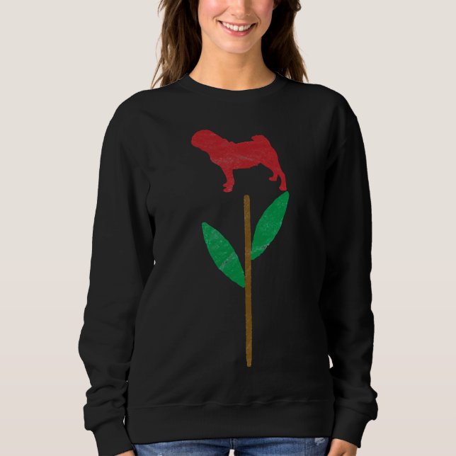 Pug Rose Classic T-Shirt 190 Sweatshirt (Front)