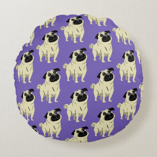 Pug Round Cushion