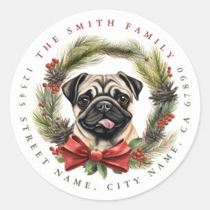 Pug Round Stickers