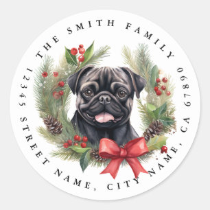 Pug Round Stickers