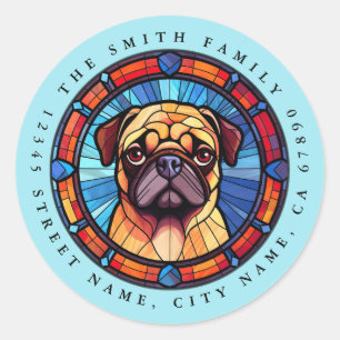 Pug Round Stickers