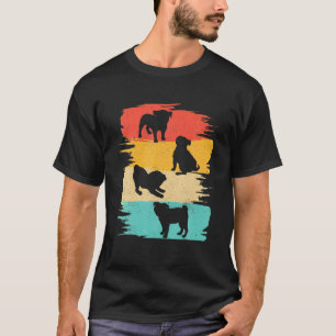 Pug S For Women Men Kids Dog Lovers Retro T-Shirt