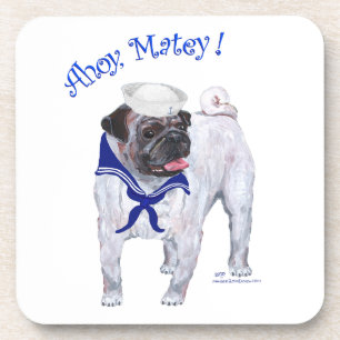 Pug Sailor Coaster