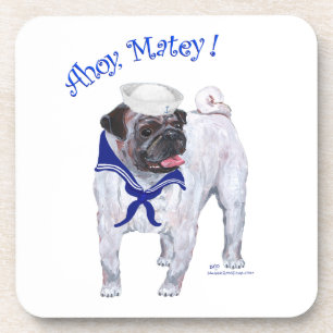 Pug Sailor Coaster